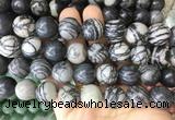 LSBS60 15 inches 16mm round black water jasper gemstone beads wholesale
