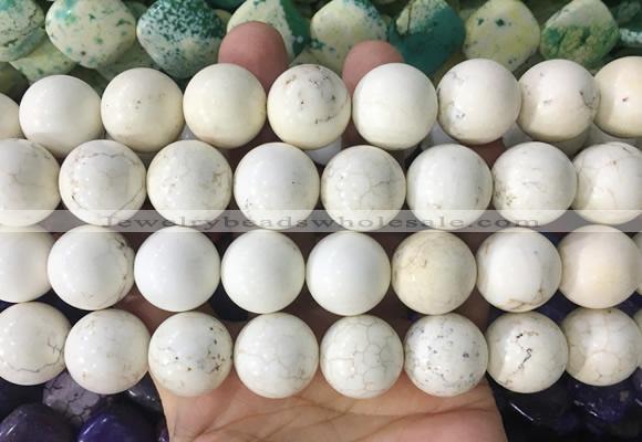 LSBS647 15 inches 18mm round howlite turquoise gemstone beads wholesale