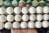 LSBS656 15 inches 20mm round howlite turquoise gemstone beads wholesale