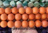 LSBS659 15 inches 20mm round howlite turquoise gemstone beads wholesale