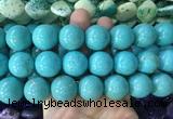 LSBS662 15 inches 20mm round howlite turquoise gemstone beads wholesale