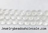 LSBS69 15 inches 16mm faceted round white crystal beads wholesale