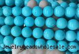 LSBS691 15 inches 16mm round howlite turquoise gemstone beads wholesale