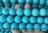LSBS693 15 inches 20mm round howlite turquoise gemstone beads wholesale
