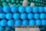 LSBS695 15 inches 20mm round howlite turquoise gemstone beads wholesale