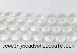 LSBS70 15 inches 18mm faceted round white crystal beads wholesale