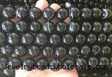 LSBS710 15 inches 14mm round banded black agate gemstone beads wholesale