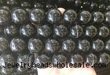 LSBS712 15 inches 18mm round banded black agate gemstone beads wholesale