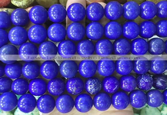 LSBS728 15 inches 14mm round howlite turquoise gemstone beads wholesale
