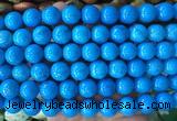 LSBS730 15 inches 14mm round howlite turquoise gemstone beads wholesale