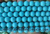 LSBS732 15 inches 14mm round howlite turquoise gemstone beads wholesale