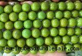 LSBS736 15 inches 14mm round howlite turquoise gemstone beads wholesale