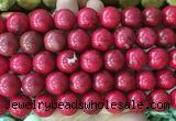 LSBS744 15 inches 16mm round howlite turquoise gemstone beads wholesale