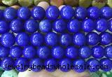 LSBS746 15 inches 16mm round howlite turquoise gemstone beads wholesale
