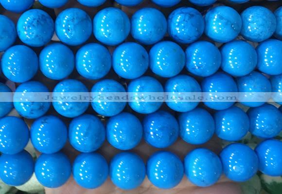 LSBS748 15 inches 16mm round howlite turquoise gemstone beads wholesale