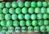 LSBS753 15 inches 16mm round howlite turquoise gemstone beads wholesale