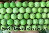 LSBS754 15 inches 16mm round howlite turquoise gemstone beads wholesale