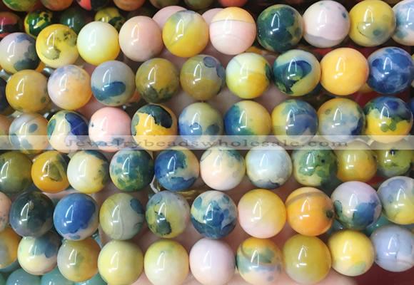 LSBS786 15 inches 14mm round agate gemstone beads wholesale