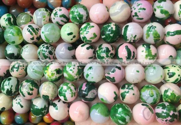 LSBS798 15 inches 14mm round agate gemstone beads wholesale