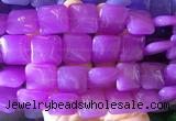 LSBS886 15 inches 20mm square candy jade gemstone beads wholesale