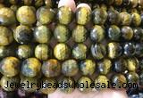 LSBS89 15 inches 16mm faceted round yellow tiger eye beads wholesale