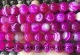 LSBS892 15 inches 16mm round banded agate gemstone beads wholesale