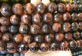 LSBS90 15 inches 16mm faceted round red tiger eye beads wholesale