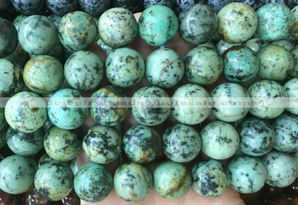 LSBS917 15 inches 16mm round african turquoise gemstone beads wholesale