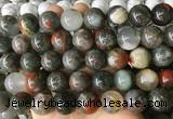LSBS919 15 inches 16mm round blood jasper gemstone beads wholesale