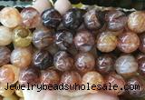 LSBS925 15 inches 18mm round red gum flower crystal gemstone beads wholesale