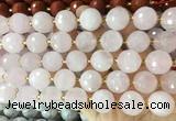 LSBS936 15 inches 16mm faceted round Rose quartz gemstone beads wholesale