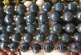 LSBS937 15 inches 16mm faceted round Brecciated jasper gemstone beads wholesale
