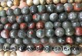 LSBS965 15 inches 14mm faceted round blood jasper gemstone beads wholesale