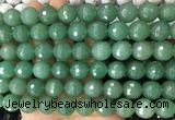LSBS974 15 inches 14mm faceted round green aventurine gemstone beads wholesale