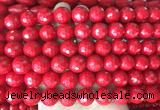 LSBS976 15 inches 14mm faceted round synthetic turquoise gemstone beads wholesale