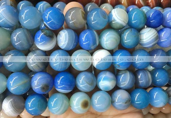 LSBS980 15 inches 16mm round banded agate gemstone beads wholesale