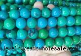 LSBS984 15 inches 16mm round synthetic chrysocolla gemstone beads wholesale
