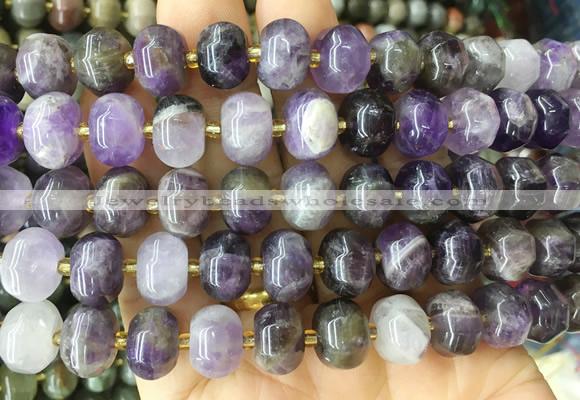 MEBS03 15 inches 8*12mm pumpkin dogtooth amethyst beads wholesale