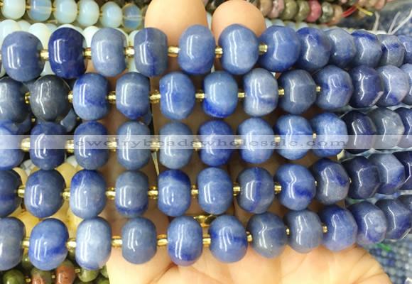 MEBS06 15 inches 8*12mm pumpkin blue aventurine beads wholesale