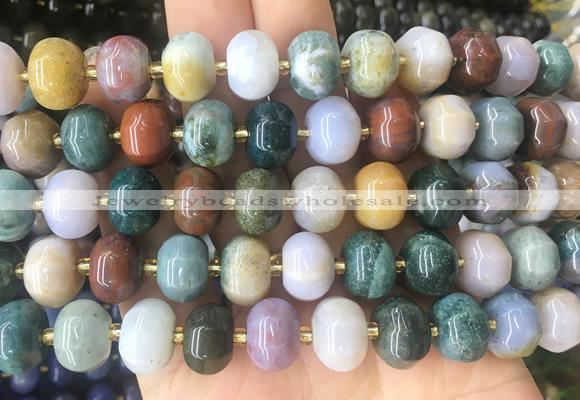 MEBS25 15 inches 8*12mm pumpkin ocean jasper beads wholesale