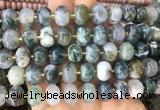 MEBS30 15 inches 8*12mm pumpkin moss agate beads wholesale