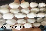 MSBS26 15 inches 12*16mm - 15*20mm faceted nuggets white moonstone beads
