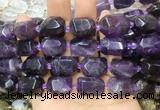 NABS07 15 inches 13*18mm - 15*20mm faceted nuggets amethyst beads