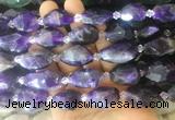 NABS11 15 inches 12*16mm - 15*20mm faceted nuggets amethyst beads