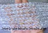 NCBS01 15 inches 8mm carved pumpkin white crystal beads wholesale