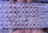NCBS06 15 inches 10mm carved rose flower white crystal beads wholesale