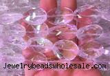 NCBS23 15 inches 15*20mm - 18*25mm faceted freeform white crystal beads