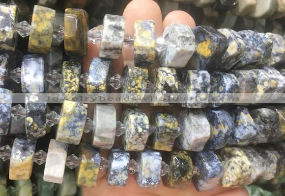 NGBS226 15 inches 10*14mm - 12*16mm faceted nuggets ocean agate beads