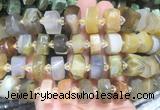 NGBS227 15 inches 10*14mm - 12*16mm faceted nuggets yellow agate beads
