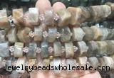 NGBS230 15 inches 10*14mm - 12*16mm faceted nuggets sunstone beads